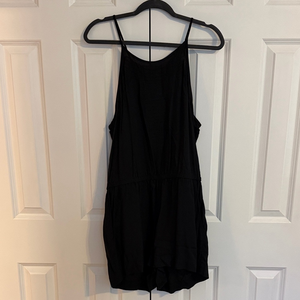 LOFT Black Sleeveless Jumpsuit Romper
